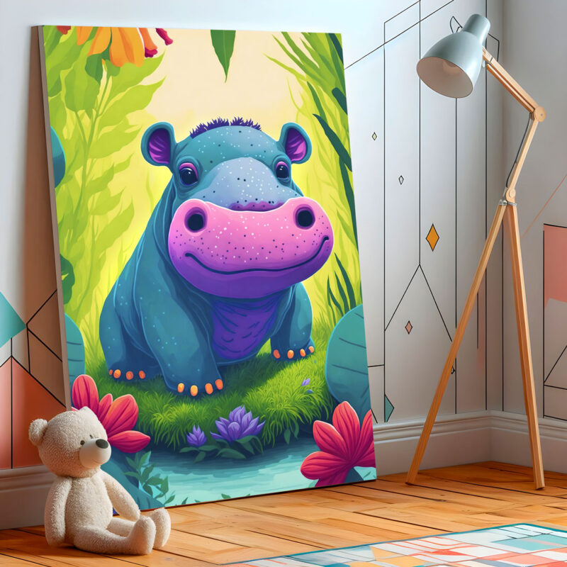 hippo poster for kids