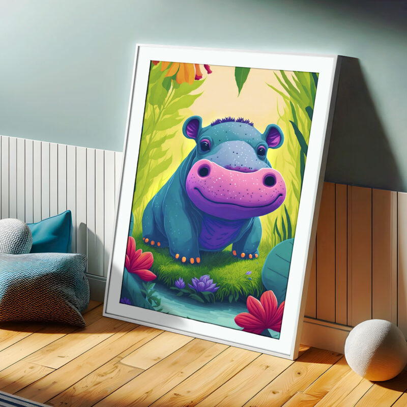 hippo poster for kids