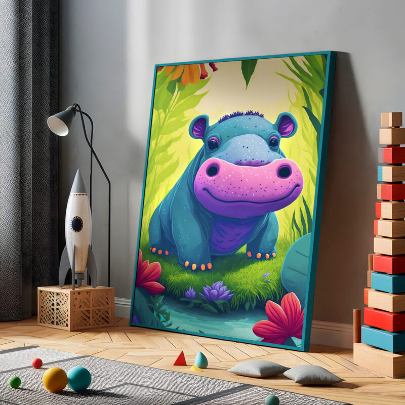 hippo poster for kids