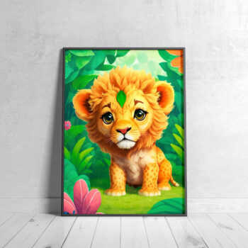 lion poster for kids