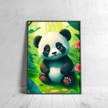 panda poster for kids