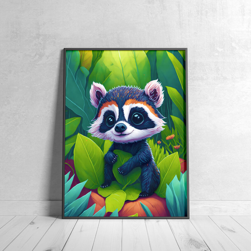 raccoon poster for kids