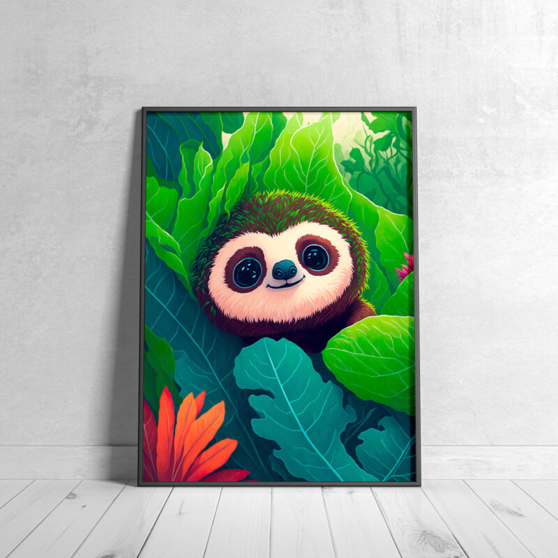 sloth poster for kids