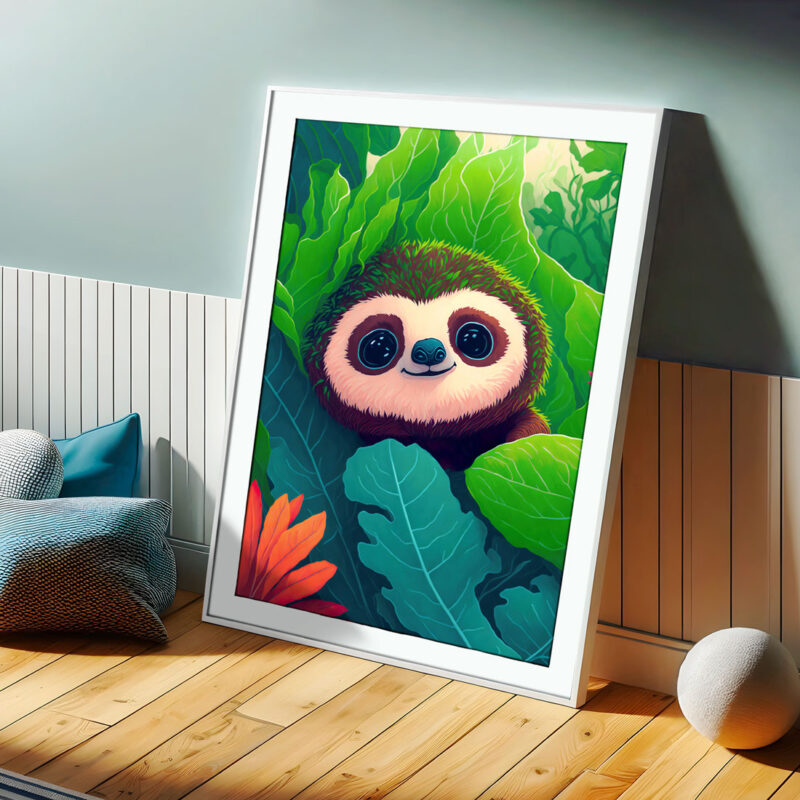 sloth poster for kids